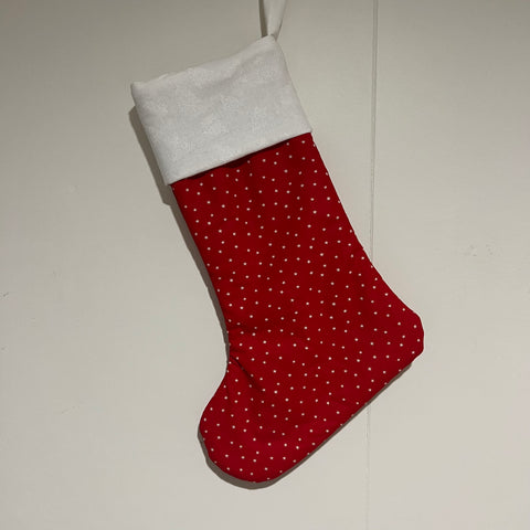 Christmas Stocking - Red with Stars