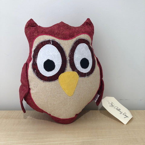 Aroha Owl - Red and Gold