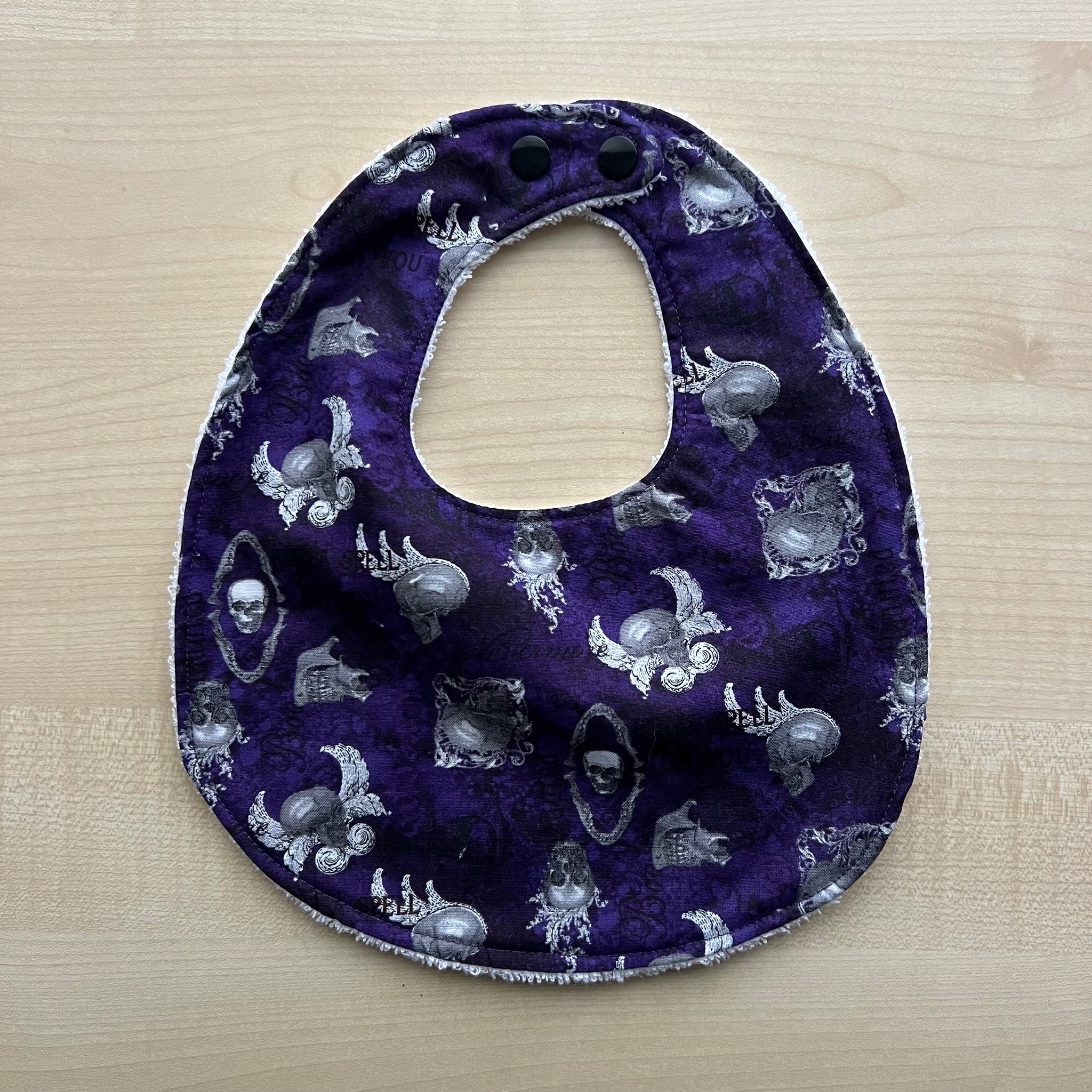 Bib - Purple Skulls