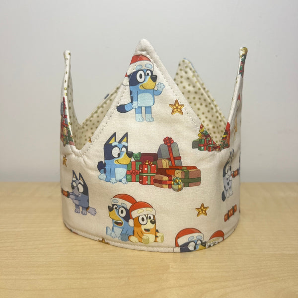 Crown - Bluey Christmas with Gold Dots