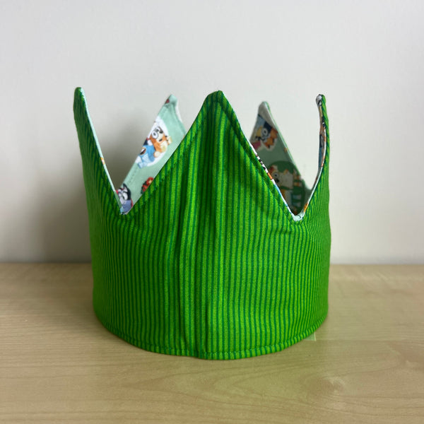 Crown - Bluey Christmas with Green Stripes