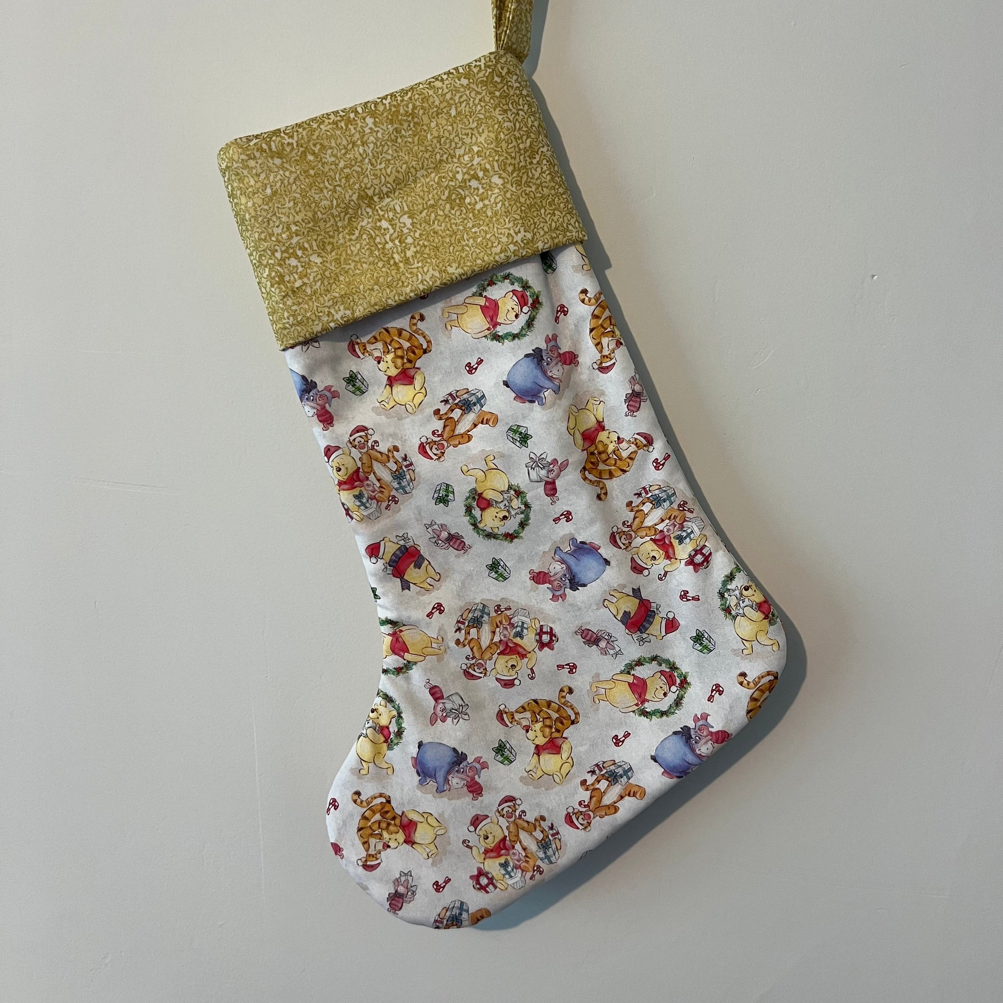 Christmas Stocking - Winnie the Pooh and Friends with Gold