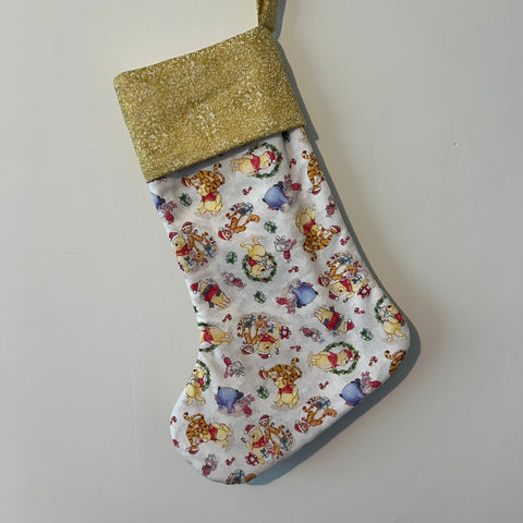 Christmas Stocking - Winnie the Pooh and Friends with Gold