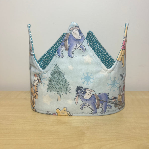 Crown - Winnie the Pooh and Friends Christmas with Teal Dots