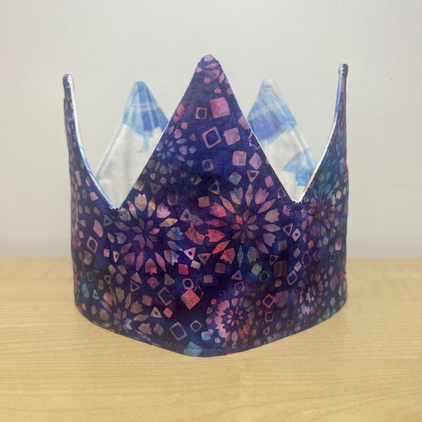 Crown - Frozen Sisters with Purple Batik