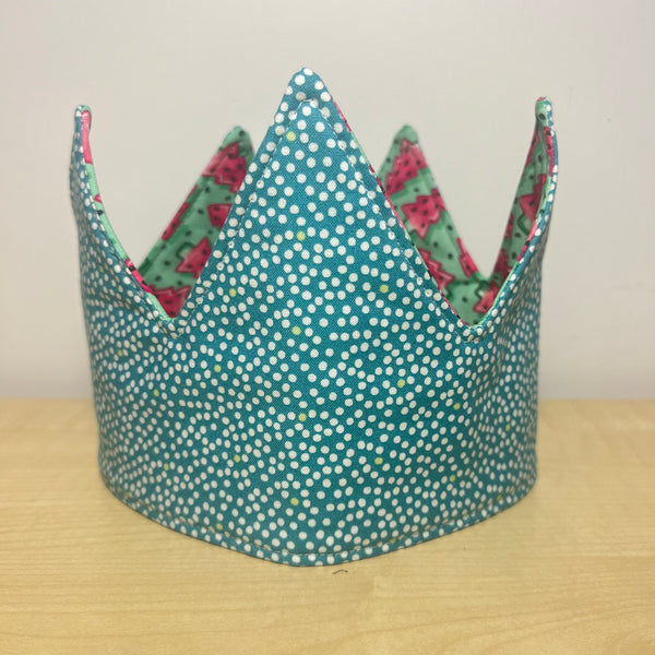 Crown - Watermelon Trees with Teal Dots