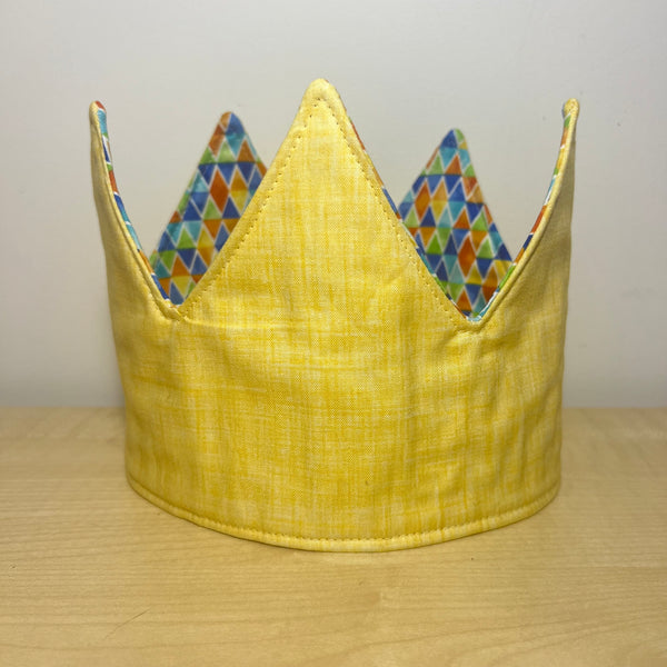Crown - Rainbow Triangles with Yellow