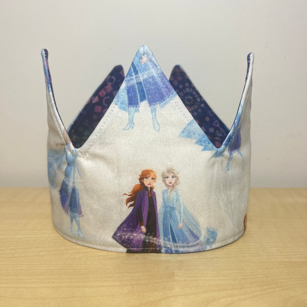 Crown - Frozen Sisters with Purple Batik