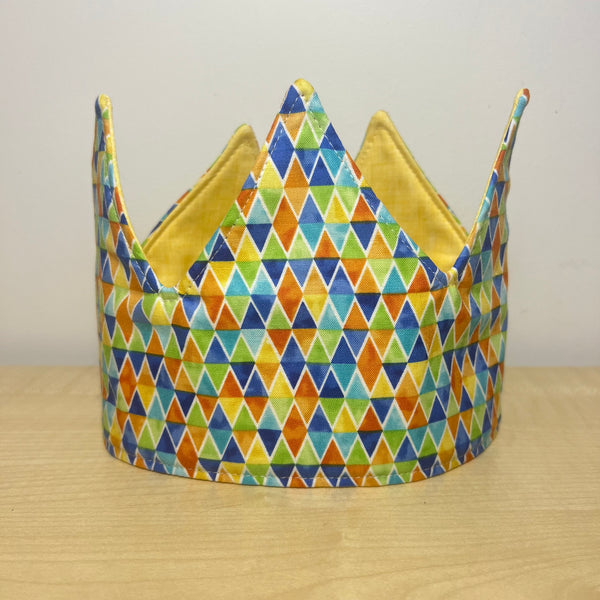 Crown - Rainbow Triangles with Yellow