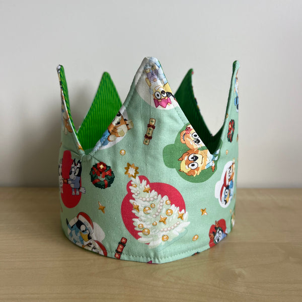 Crown - Bluey Christmas with Green Stripes