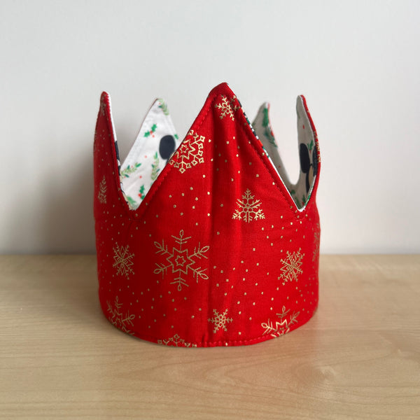 Crown - Christmas Mickey and Minnie with Snowflakes