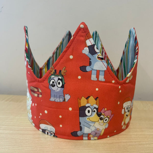 Crown - Bluey Christmas and Stripes