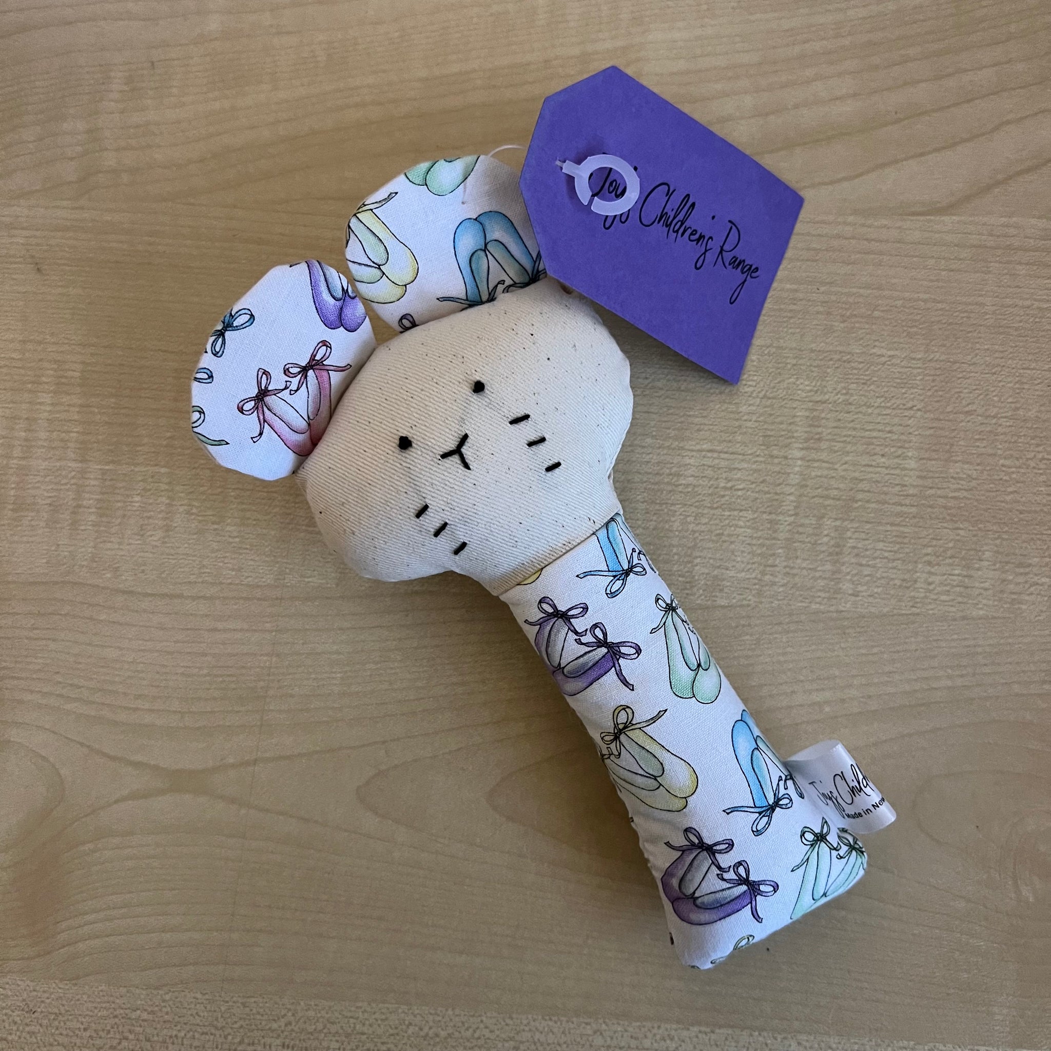 Mouse Rattle - Ballet Slippers