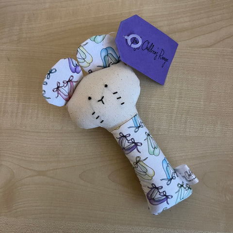Mouse Rattle - Ballet Slippers