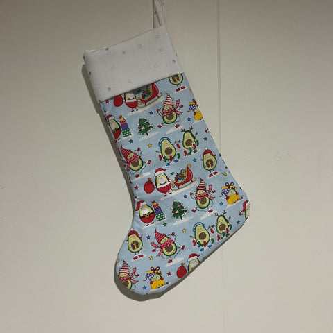 Christmas Stocking - Avocados with Silver Spots