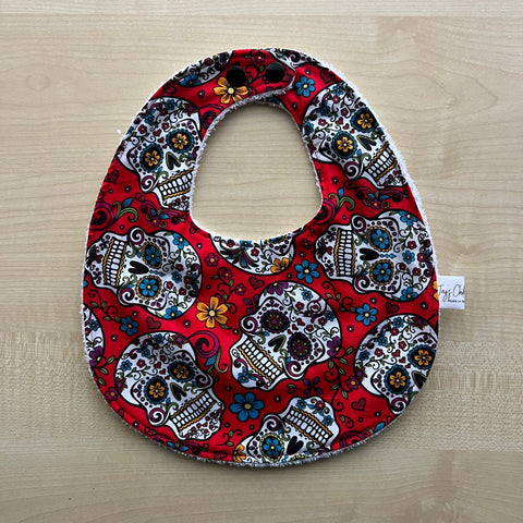 Bib - Sugar Skulls Red