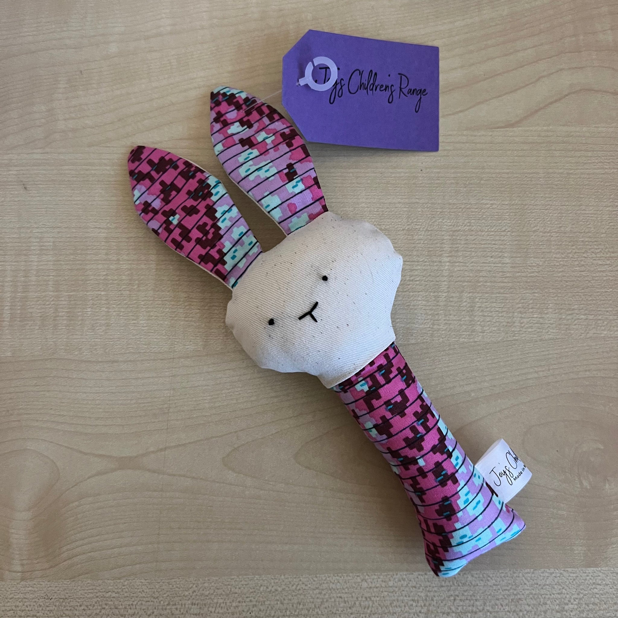 Bunny Rattle - Groovy Pink