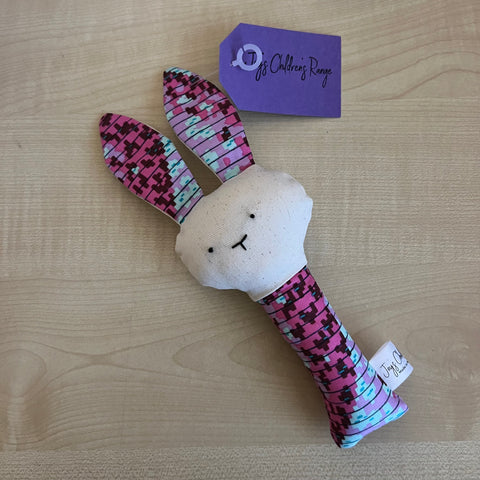 Bunny Rattle - Groovy Pink