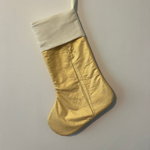 Christmas Stocking - Gold with Koru