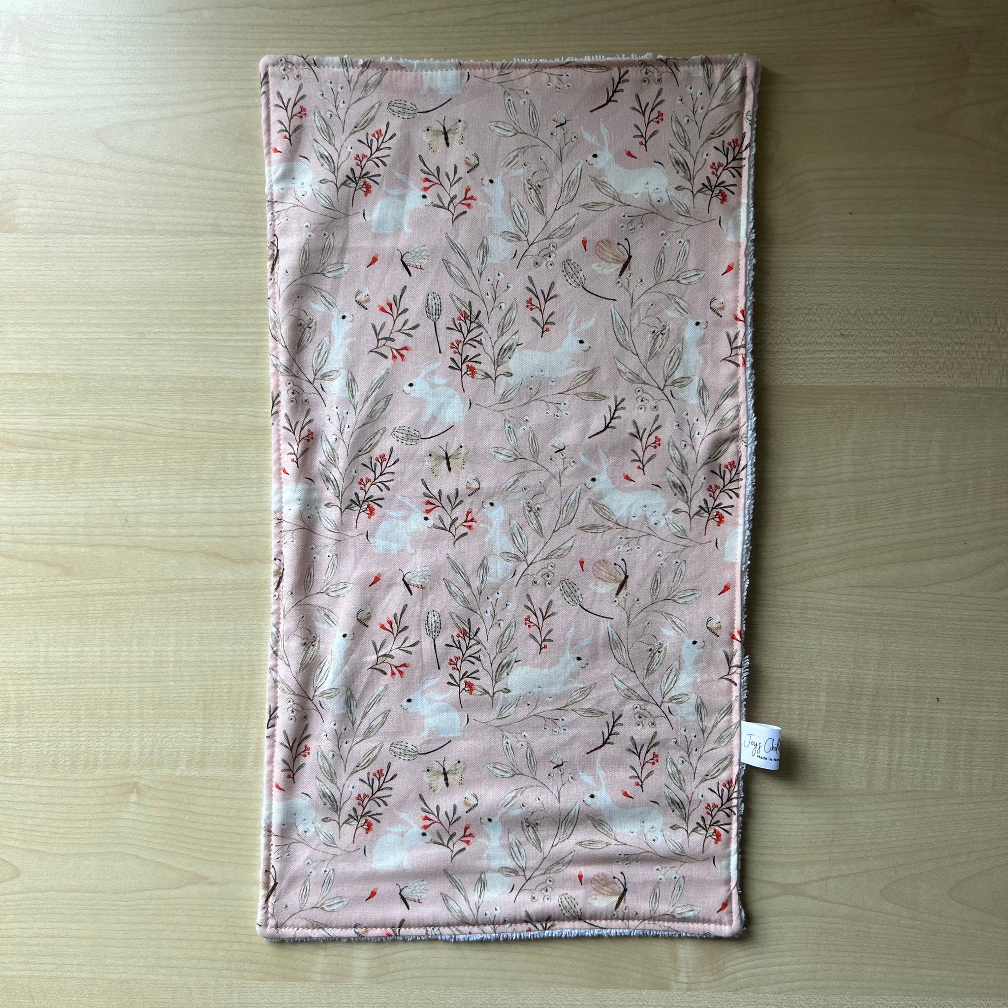 Burp Cloth - Pink Bunnies