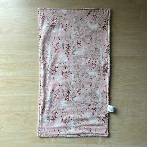 Burp Cloth - Pink Bunnies