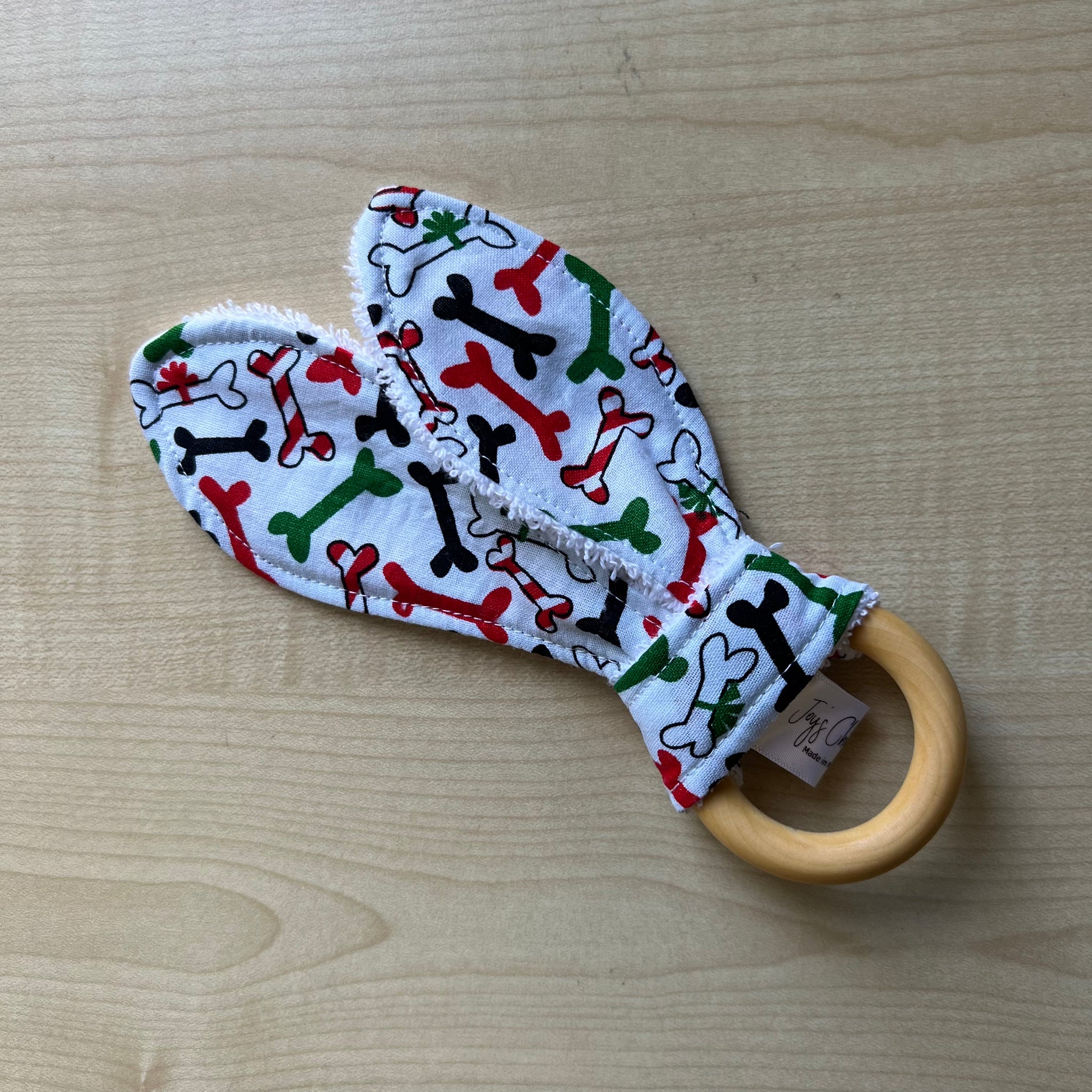 Teething Ring - Bones Christmas