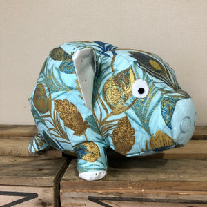 Pig - Blue feathers