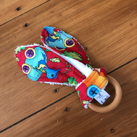 Teething Ring - Red Dino