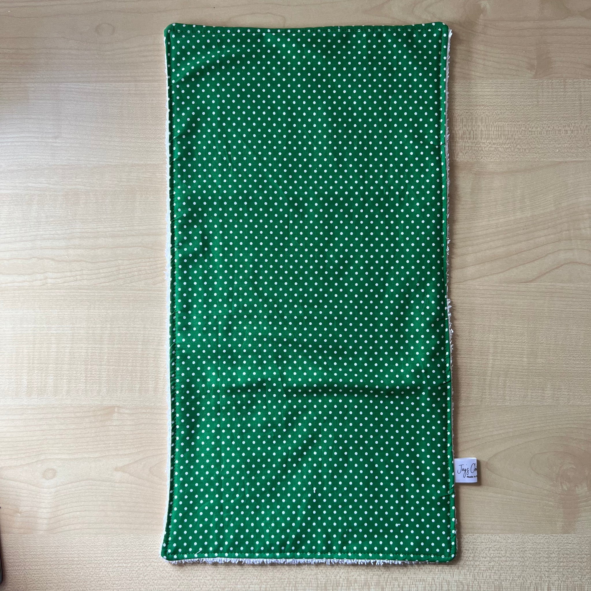 Burp Cloth - Green Dots