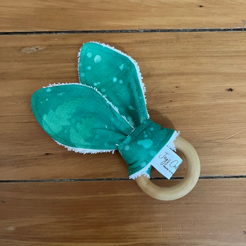 Teething Ring - Peppermint Green Batik