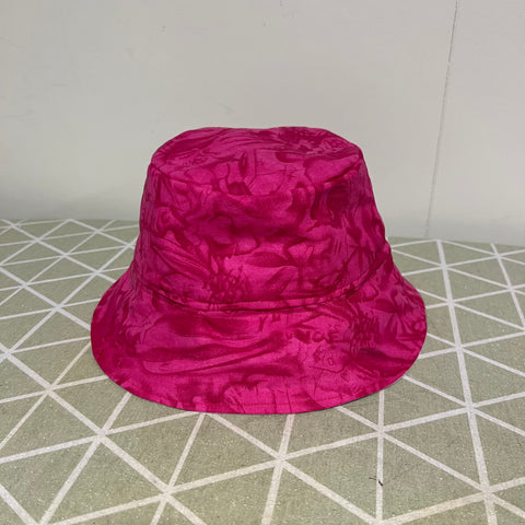 Bucket Hat - 0 to 3 months - Hot Pink and Pink Zigzag